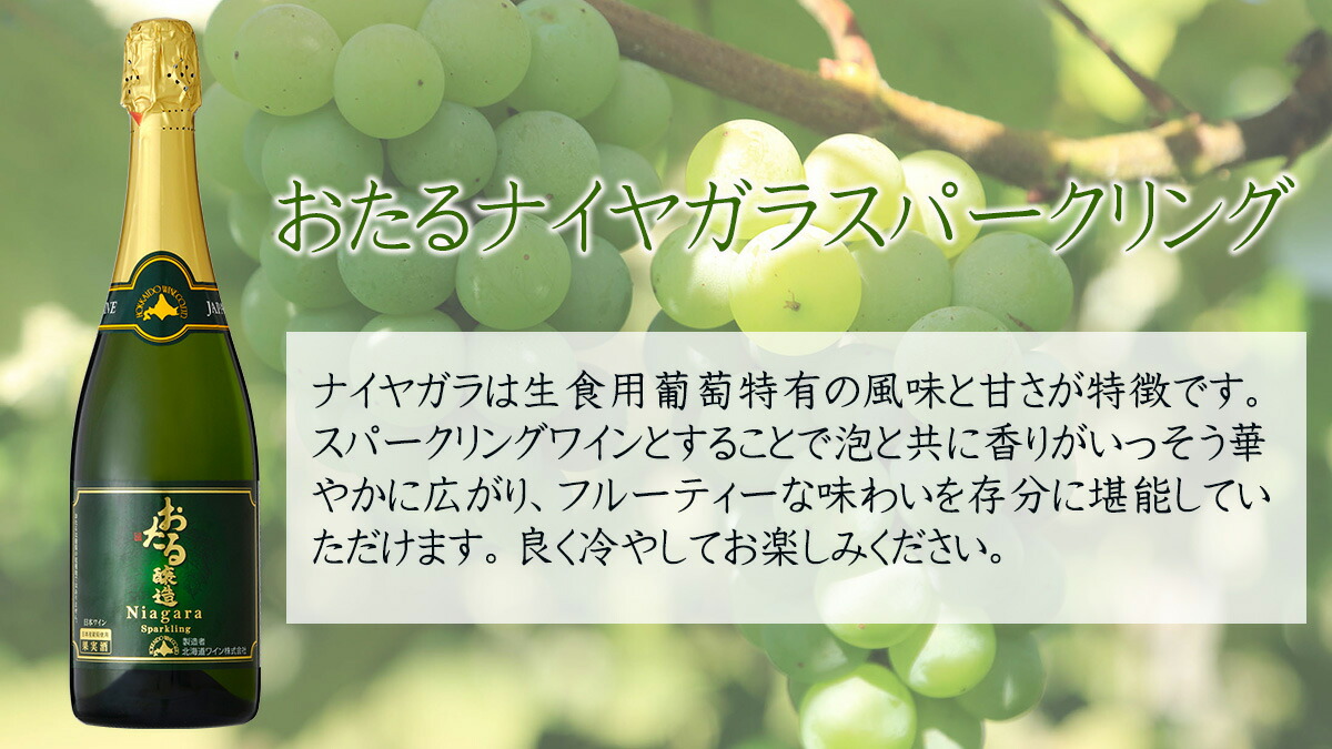 おたる ナイヤガラ スパークリング / 北海道ワイン 白 発泡 720ml 12本