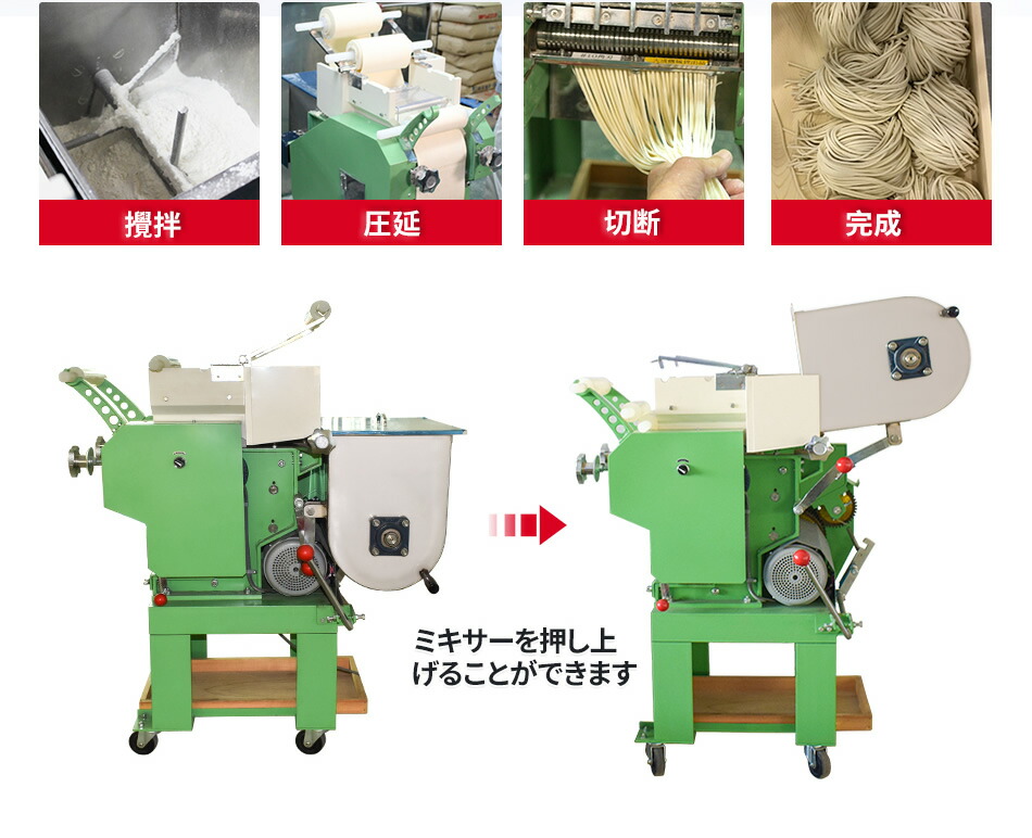 楽天市場】全自動製麺機2型 圧麺器 単相100V/200V/三相200V 400W