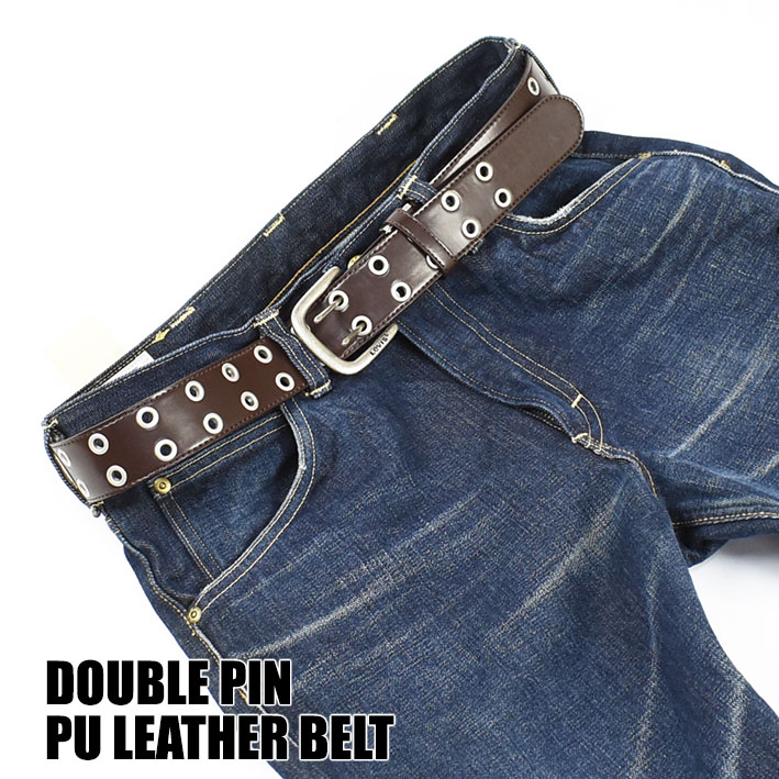 楽天市場】LEVI'S リーバイス ダブルピン PUレザーベルト メンズ