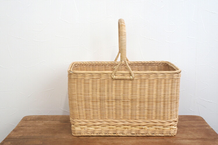 楽天市場】松野屋 日本製 籐一本手 買物かご かごバッグ カゴ 角