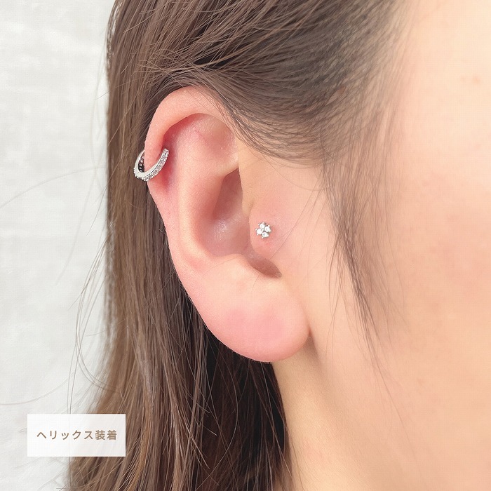 楽天市場】ピアス ［18G ］ワンタッチ で簡単装着♪ 繊細に輝く