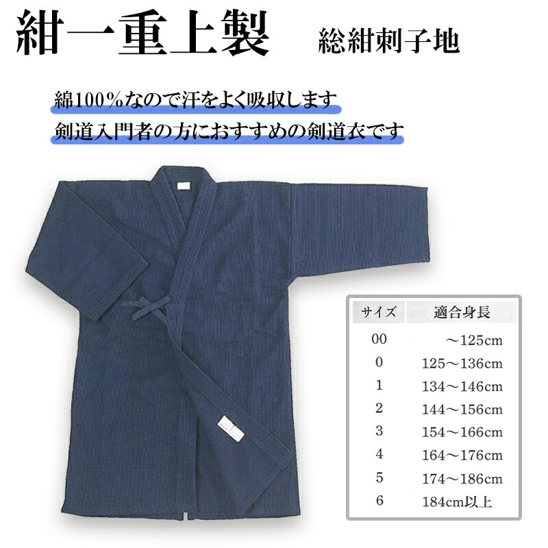 楽天市場】剣道 ミツボシ ドウギ 上衣 紺一重上製 T-060 剣道衣 上着