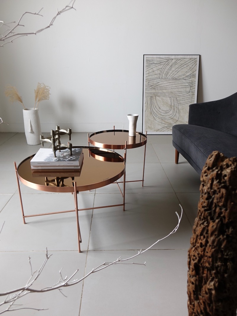 楽天市場】Zuiver サイドテーブル ガラステーブル ガラス カッパー 丸