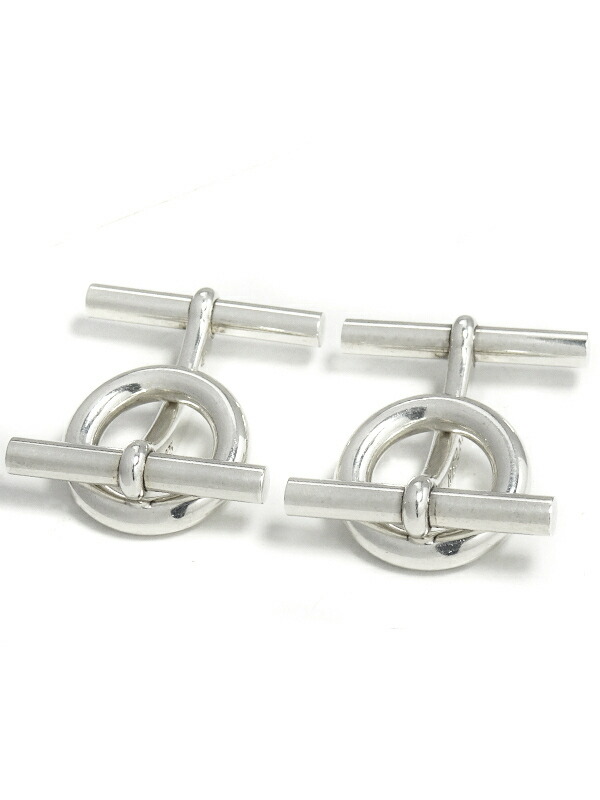 HERMES】エルメス『SILVER シェーヌダンクル カフリンクス』カフス