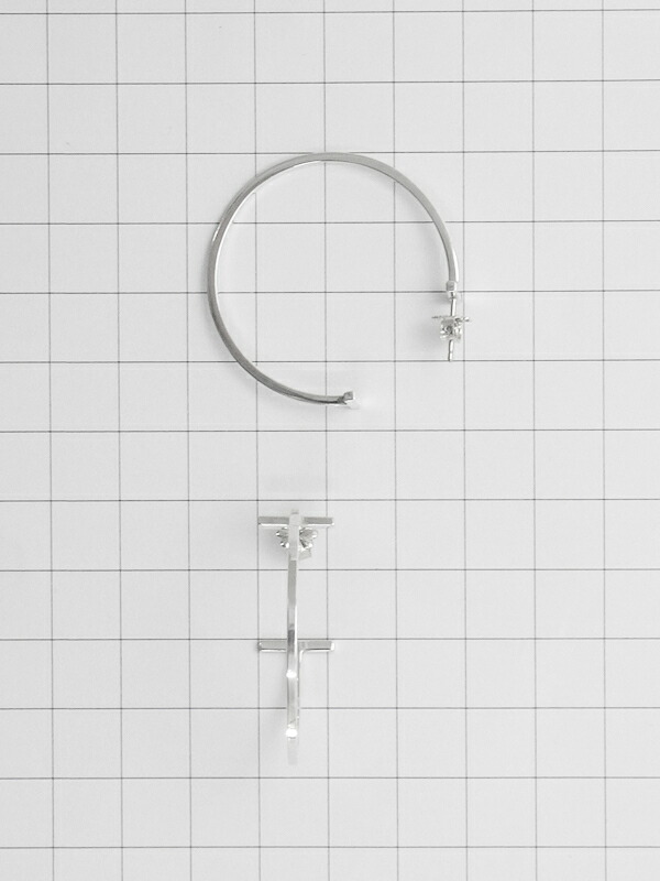 TIFFANY＆Co.】【Lサイズ】ティファニー『SILVER T ワイヤー フープ