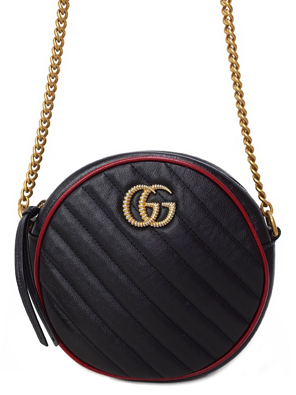 GUCCI】グッチ『GGマーモント ラウンド ミニ ショルダーバッグ』550154