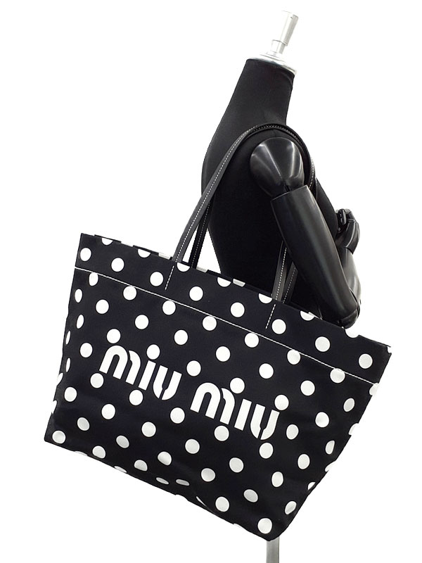 MIU MIU】ミュウミュウ『キャンバス トートバッグ』5BG234 レディース