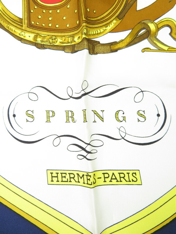 HERMES】【SPRINGS】【フランス製】エルメス『カレ90 スプリング（馬車