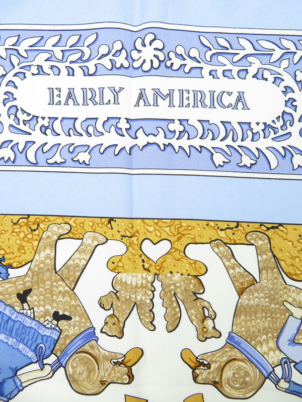 HERMES】【EARLY AMERICA】【フランス製】エルメス『カレ90 古き良き
