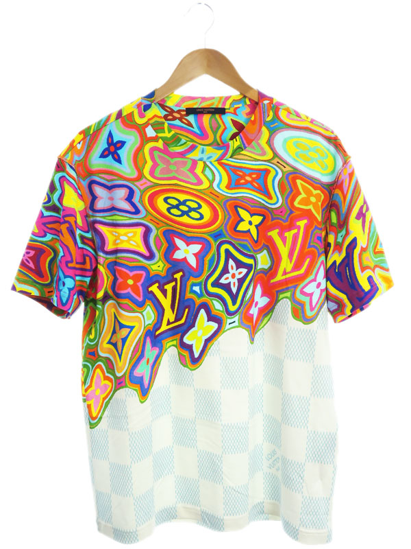 Louis Vuitton】【プリンテッドダミエLVTシャツ】【イタリア製】ルイ