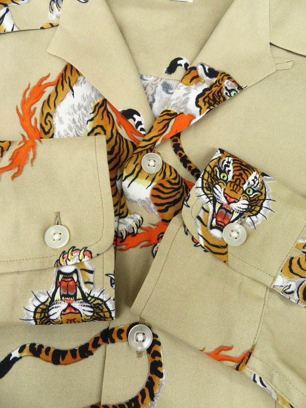 WACKO MARIA】ワコマリア『虎 タイガー アロハ 長袖シャツ sizeM