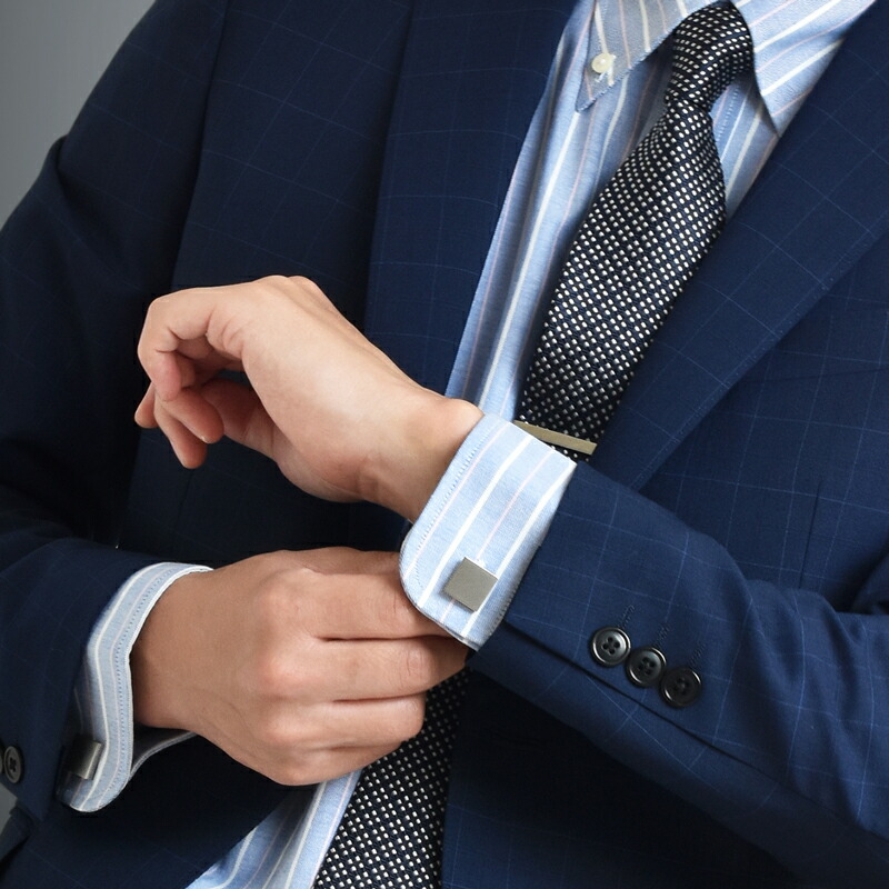 楽天市場】ネクタイピン カフス セット メンズ シンプル 名入れ
