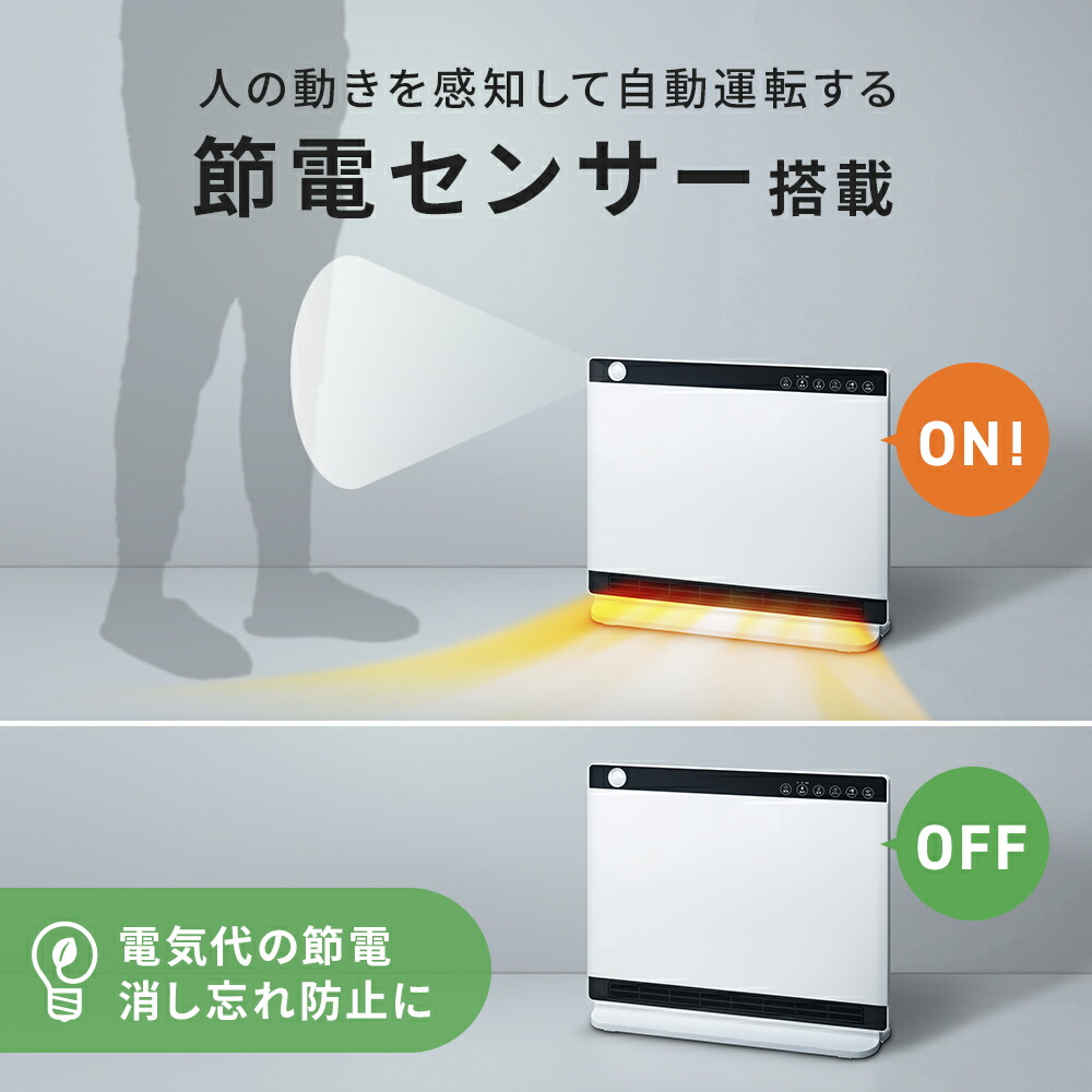 CH-MT2436 節電/室温センサー付 大風量パネルセラミックヒーター