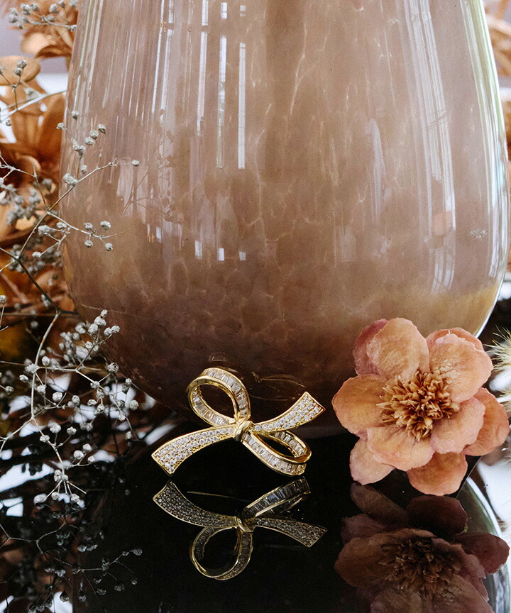 楽天市場】リボンモチーフブローチ レディース アクセサリー ブローチ