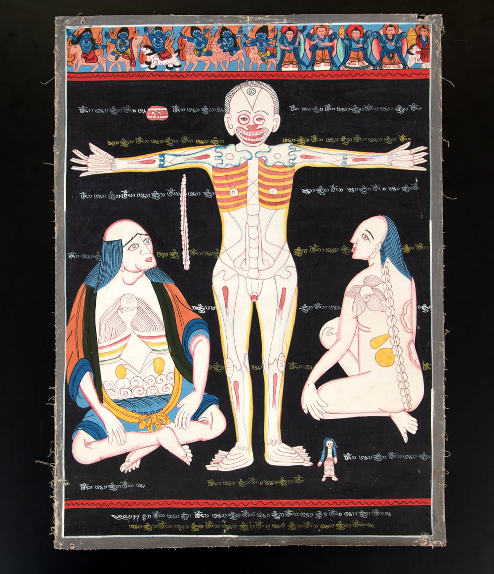 楽天市場】【送料無料】 〔一点物〕タンカ チベット医学（ソワ リクパ