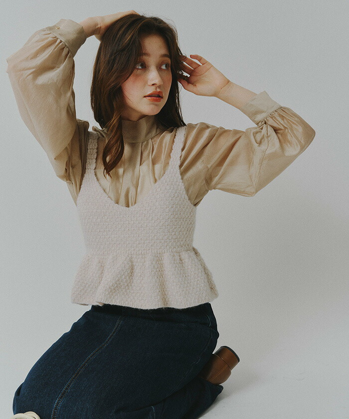 楽天市場】【店内全品30％OFFクーポン】3/5 23:59まで□ペプラムニット