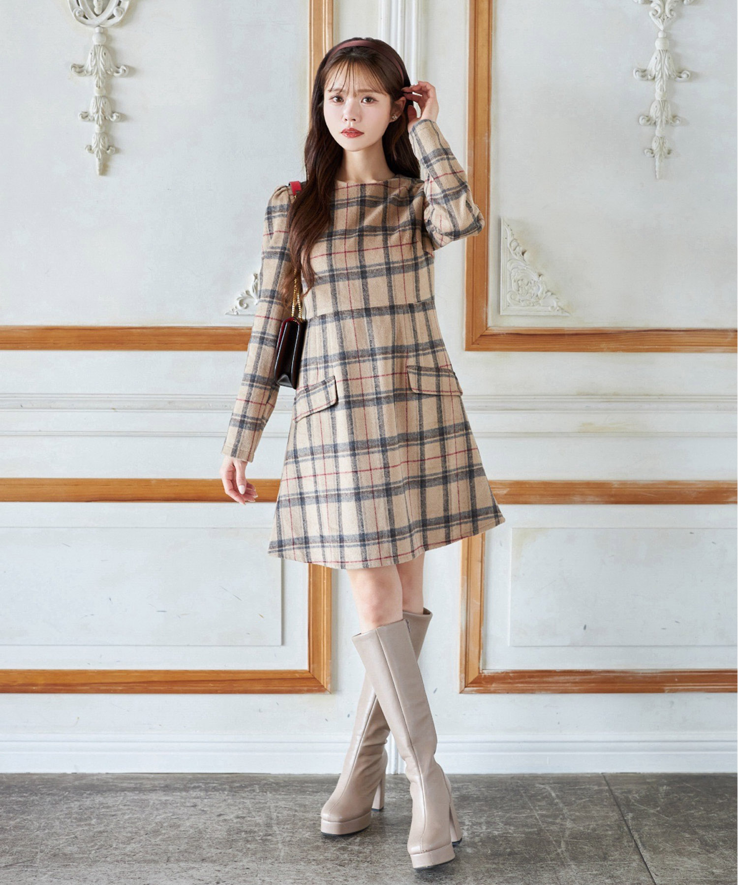 foxey 43901 パレード ワンピース チェック 38サイズ September 2025