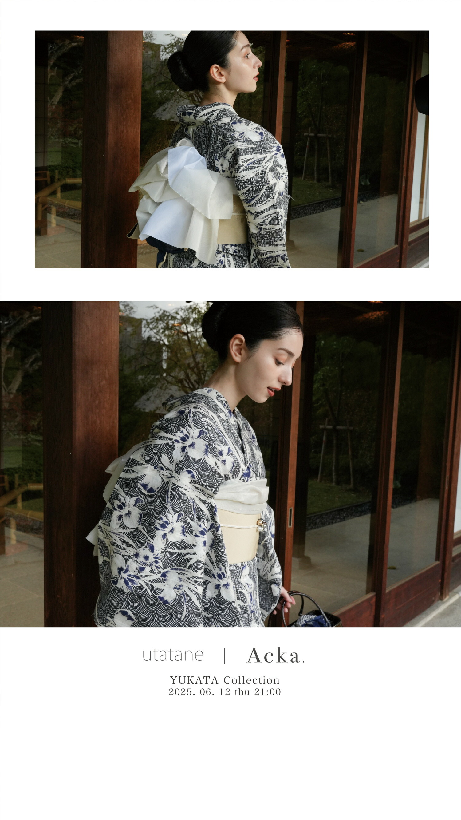 ［utatane×Acka.］鮫小紋と菖蒲 navy 浴衣4set utatane×Acka.］鮫小紋と菖蒲 navy 浴衣4set – Acka online store