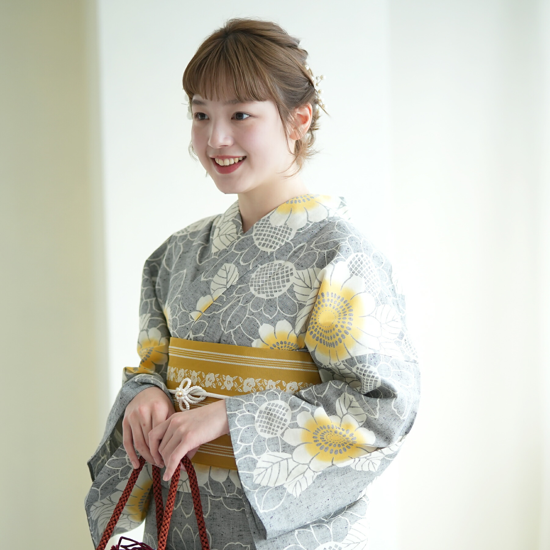 浴衣 注染 白地 注染浴衣 白地に紺の朝顔 - からん::アンティーク着物・リサイクル着物