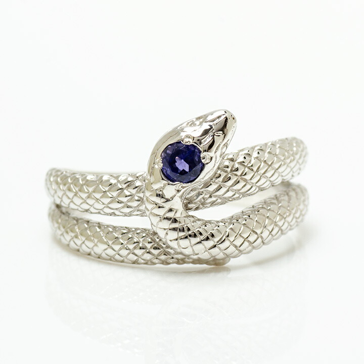 楽天市場】リング アイオライト スネークモチーフ シルバー925 : umu