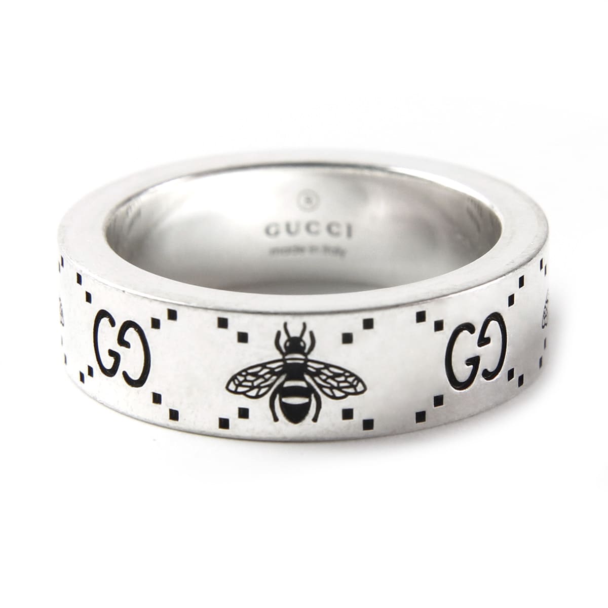 楽天市場】GUCCI グッチ 指輪 シルバー リング GG＆ビー 蜂 SILVER