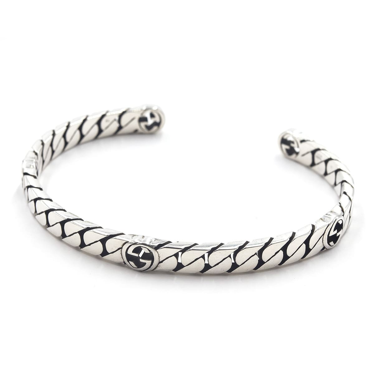 楽天市場】GUCCI グッチ ブレスレット シルバー 925 バングル インター