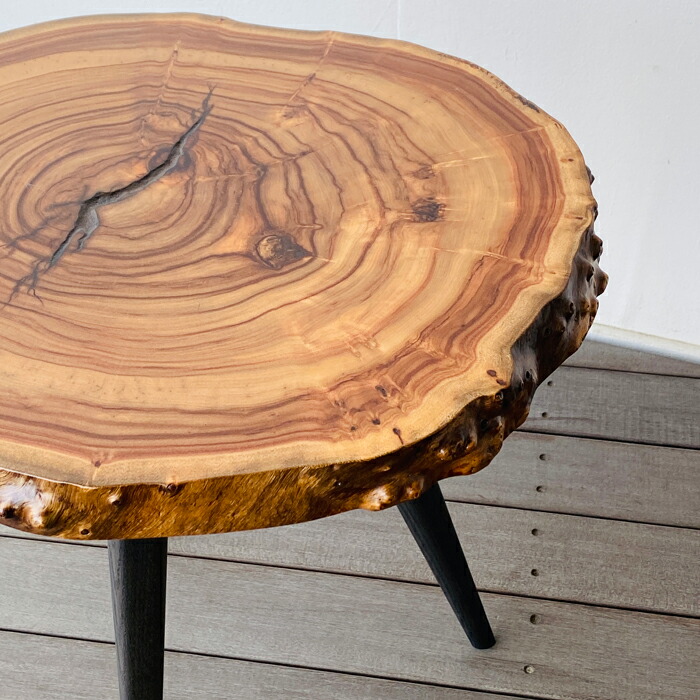 楽天市場】サイドテーブル コーヒーテーブル 一枚板 輪切り 赤楠 楠