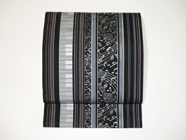 楽天市場】本場筑前 博多織 黒木織物謹製 八寸名古屋帯 音楽 全通帯