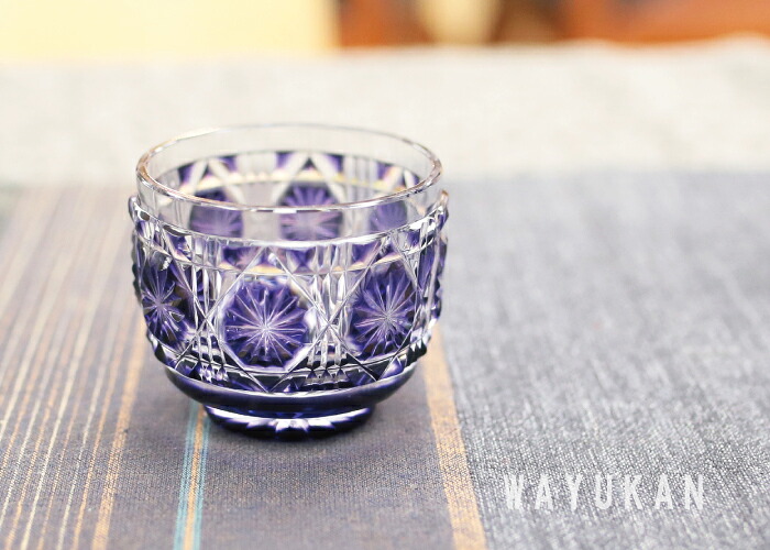 楽天市場】薩摩切子 伝匠 猪口 金紫 薩摩びーどろ工芸 薩摩びーどろ