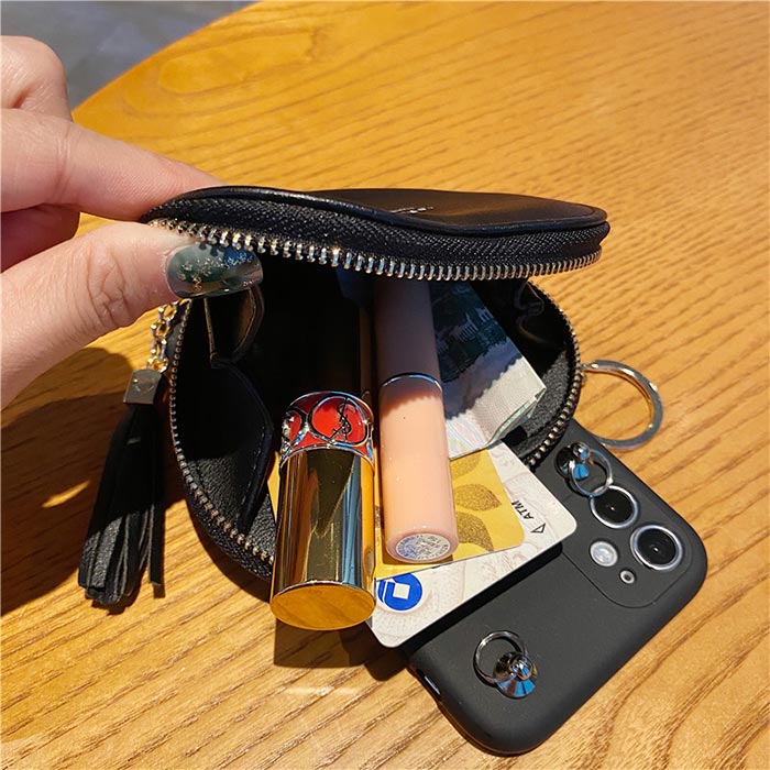 楽天市場】アイフォン17ケース ハート ポーチ付き 大容量 アイフォン15