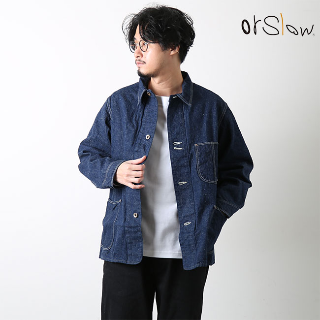 01-6150-81]orSlow(オアスロウ)40's DENIM COVER ALL One Wash(デニム