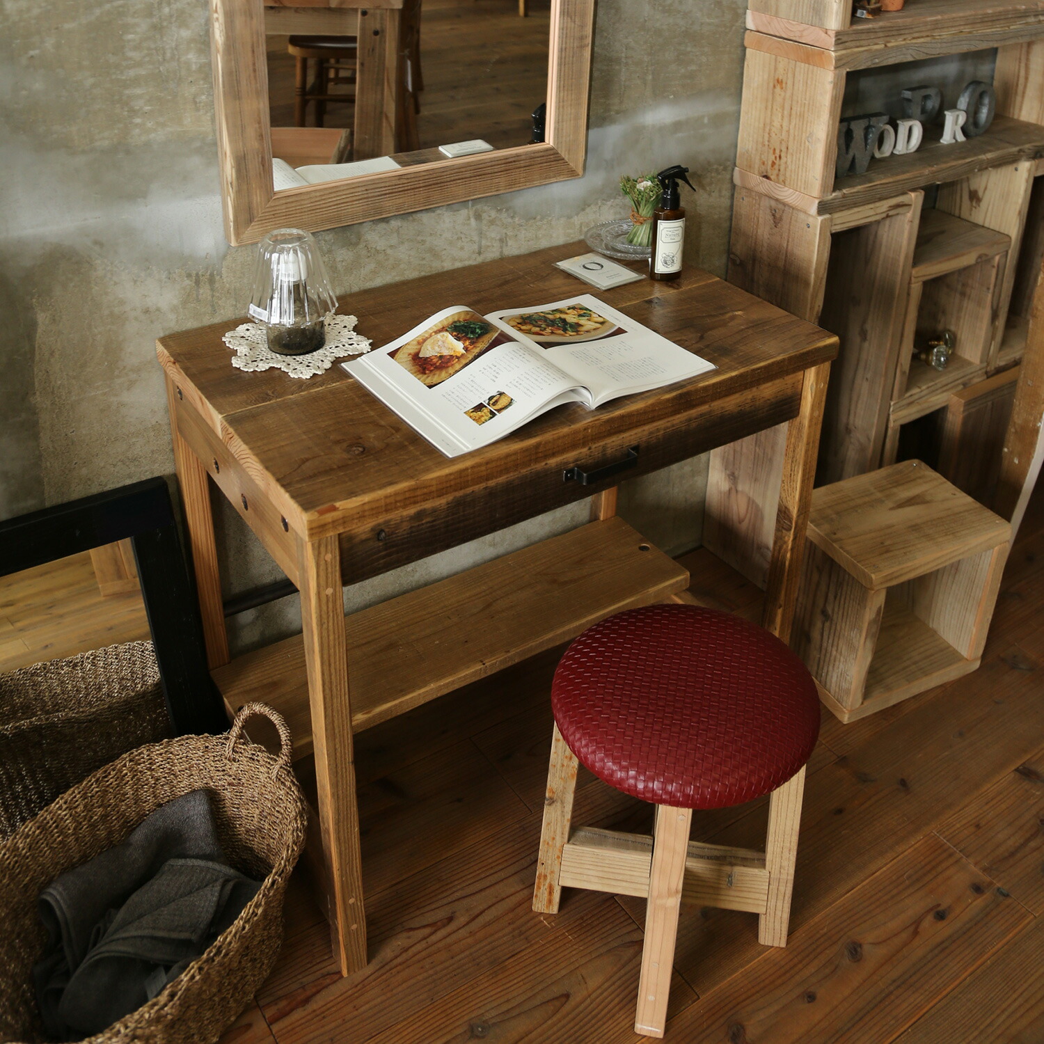 OLD ASHIBA（足場板古材）Sタイプデスク[WOODPRO honten web shop]