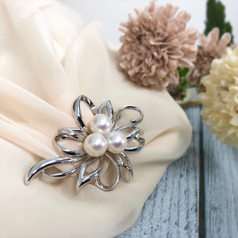 楽天市場】あこや真珠 ブローチ 7.5-8.0mm SV925 パール 普段使い