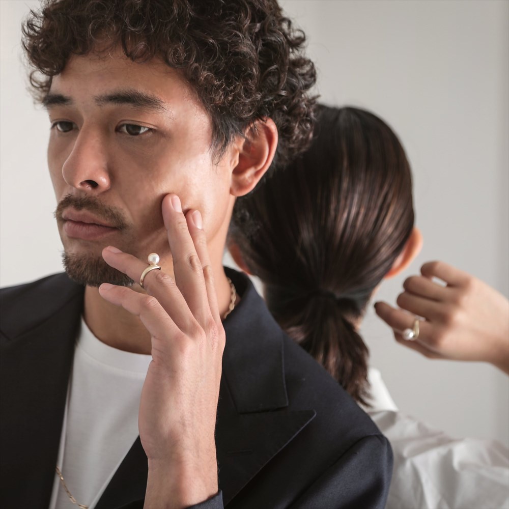 楽天市場】《Supple》 あこや真珠 リング 8.5-9.0mm K10YG ツヤケシ