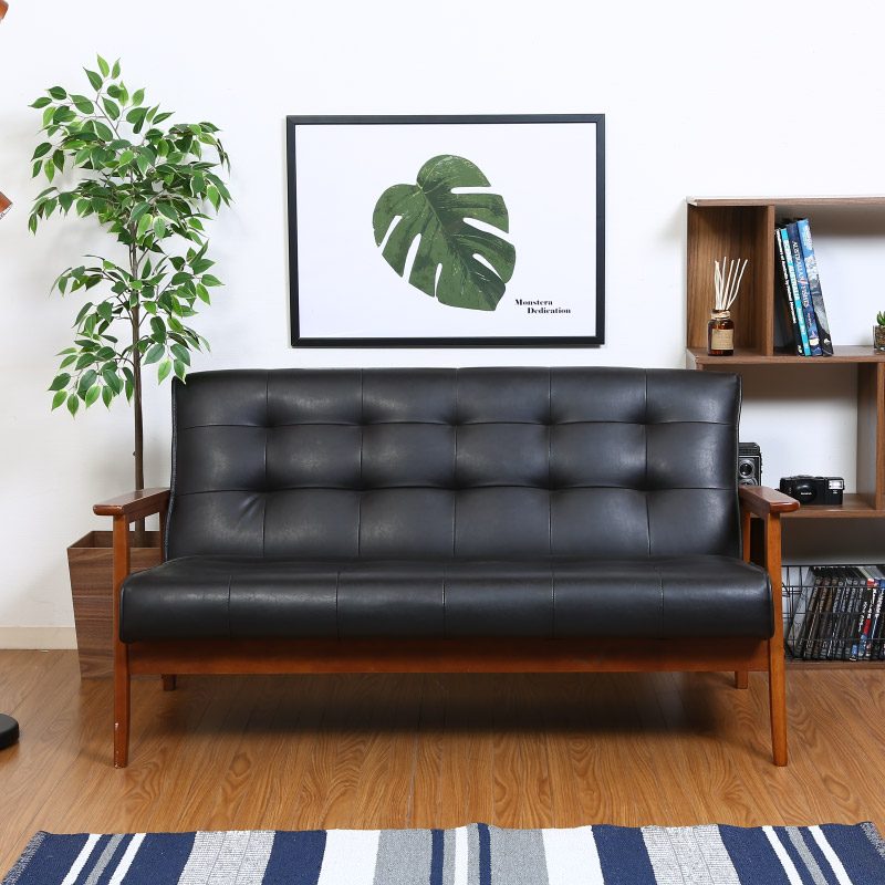 ユアサプライムス.com｜71157 バイキャストPUソファー 2P フレンズ DBR