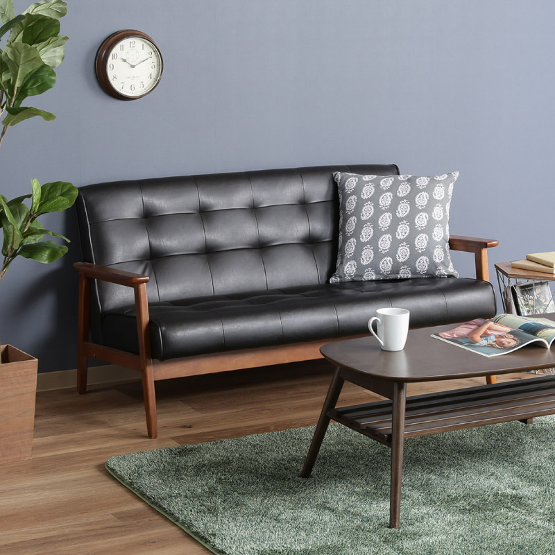 ユアサプライムス.com｜71157 バイキャストPUソファー 2P フレンズ DBR