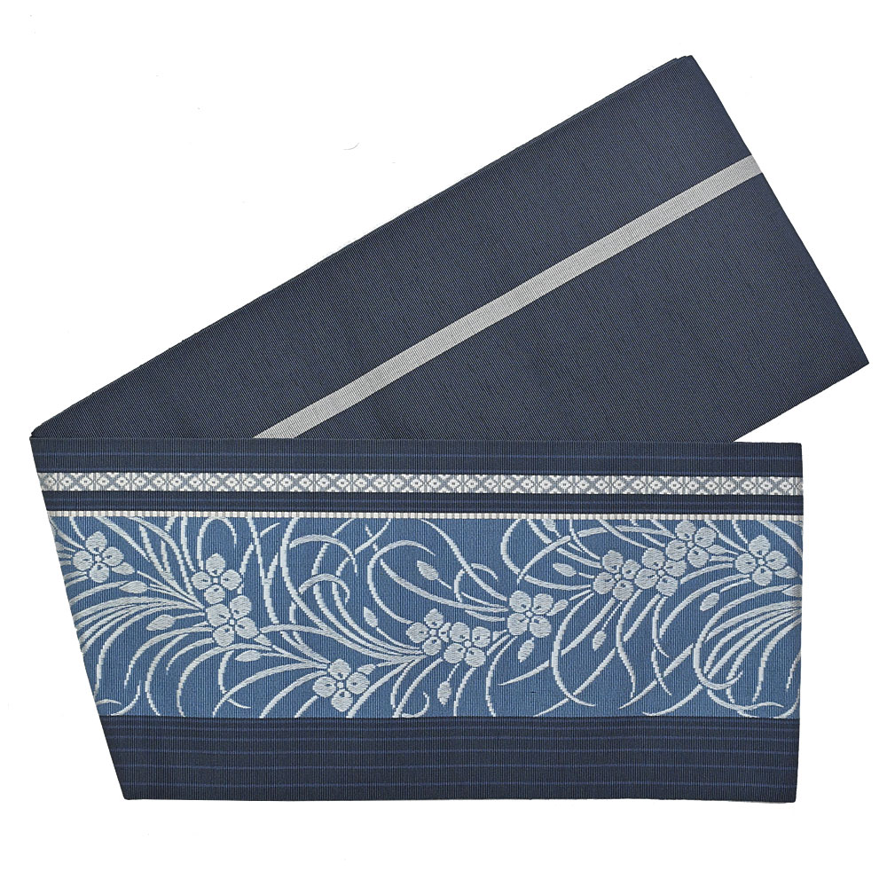 博多織 博多帯 半幅帯 博多小袋帯 長尺 森博多織 謹製 正絹