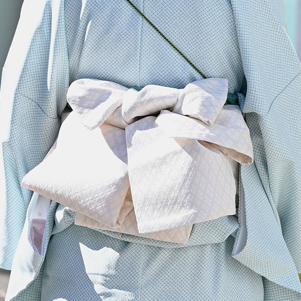 兵児帯 西陣織 上質な大人の兵児帯 格子柄 全通 着物にも浴衣にも