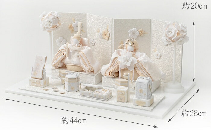 楽天市場】雛人形 コンパクト おしゃれ かわいい 白 ベージュ 西陣織