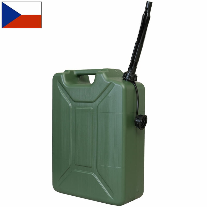 楽天市場】チェコ軍 ジェリカン プラスチック グリーン ノズル付き 20L