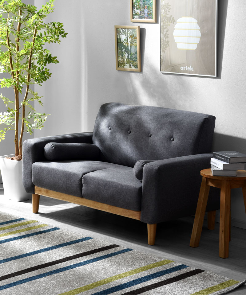 天然木 ナチュラルソファ 2人掛け ルフィナ 【00-404】｜激安