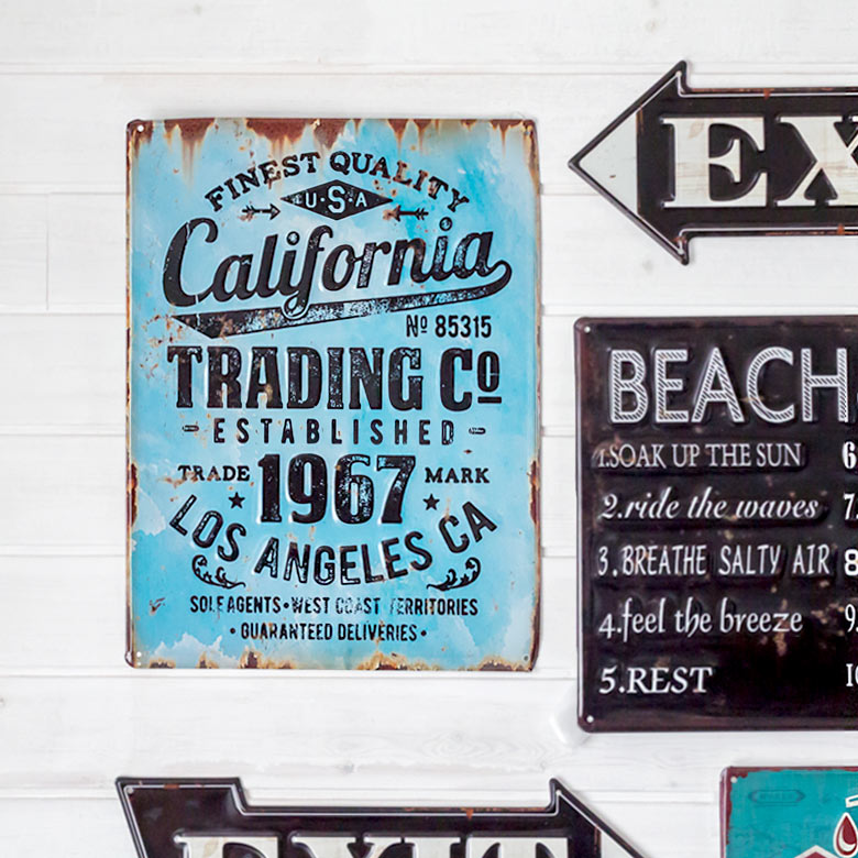 楽天市場】ヴィンテージ風 サインボード California サインプレート