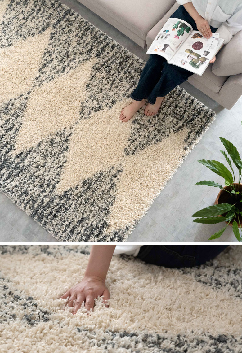 楽天市場】ラグ ラグマット ダイヤ柄 ダイヤモンド シルエット