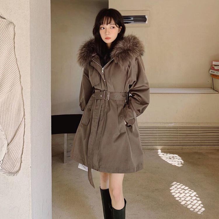 楽天市場】モッズコート ラビットファーインナー付き ラクーンファー襟