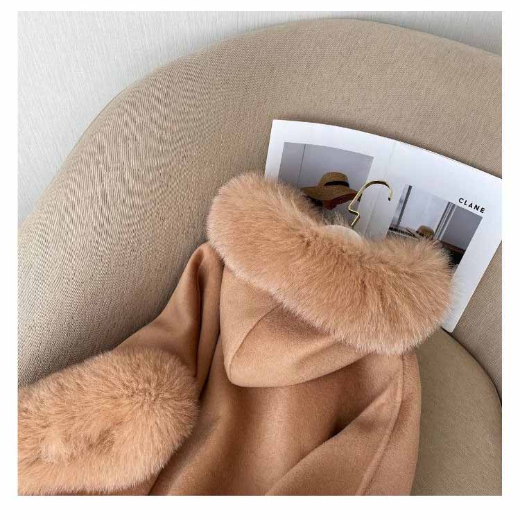 楽天市場】ボリュームファー付きニットケープ 秋冬 レディース