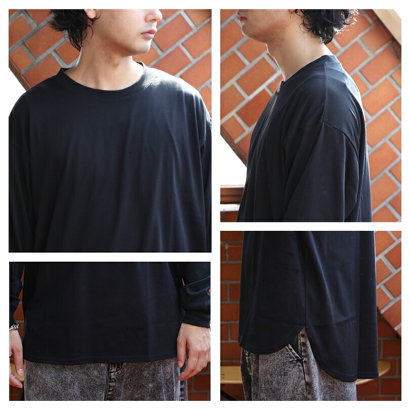 楽天市場】ロングTシャツ メンズ 長袖 無地全6色 新作 トップス