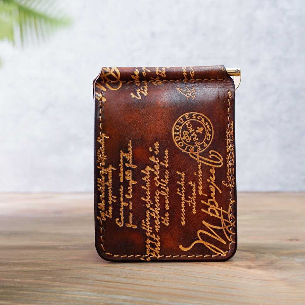 楽天市場】マネークリップ 財布 革 二つ折り財布 メンズ レディース