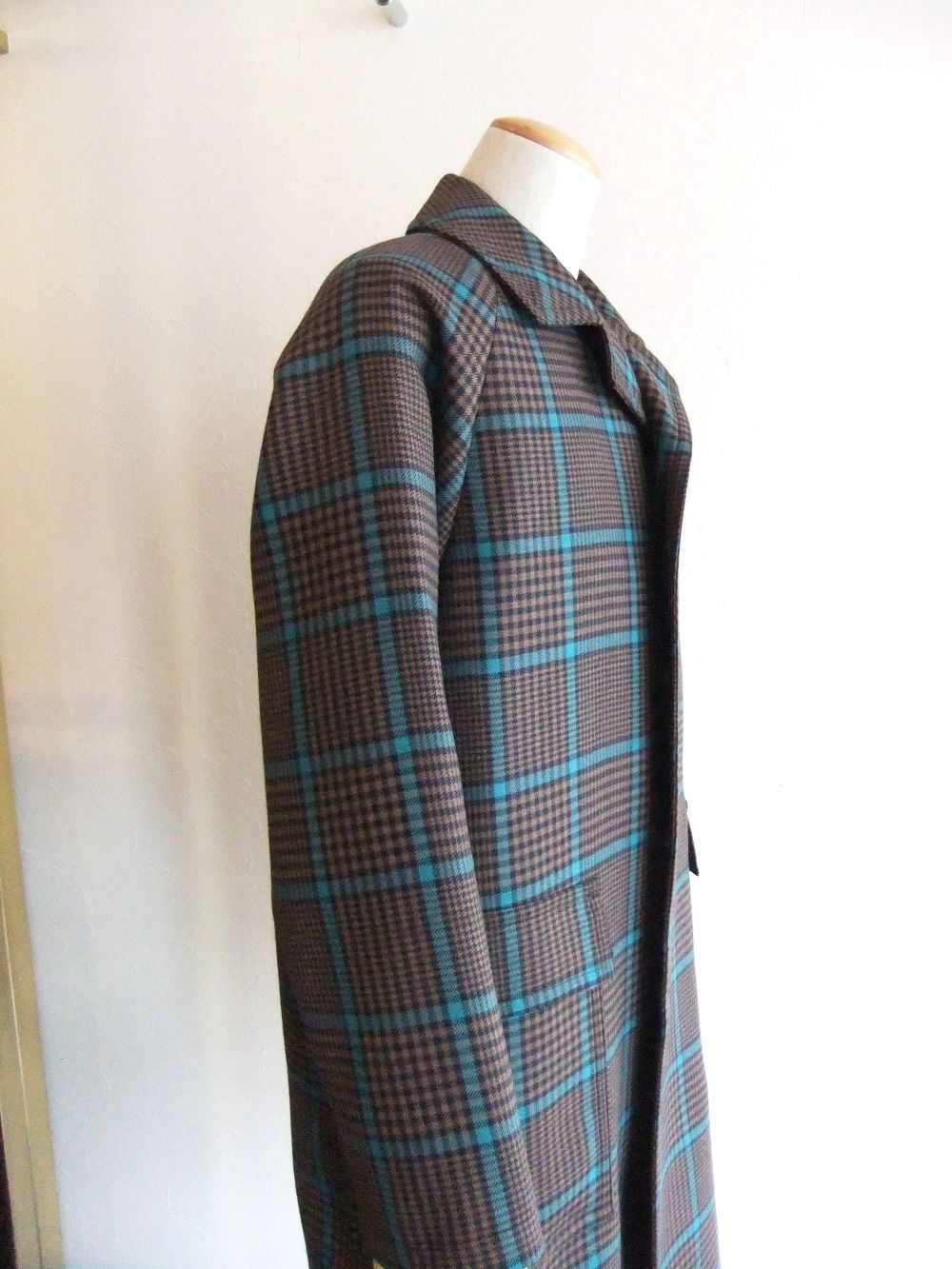 TAGLIATORE - WINDOWPANE ガンクラブチェック 比翼 バルカラーコート