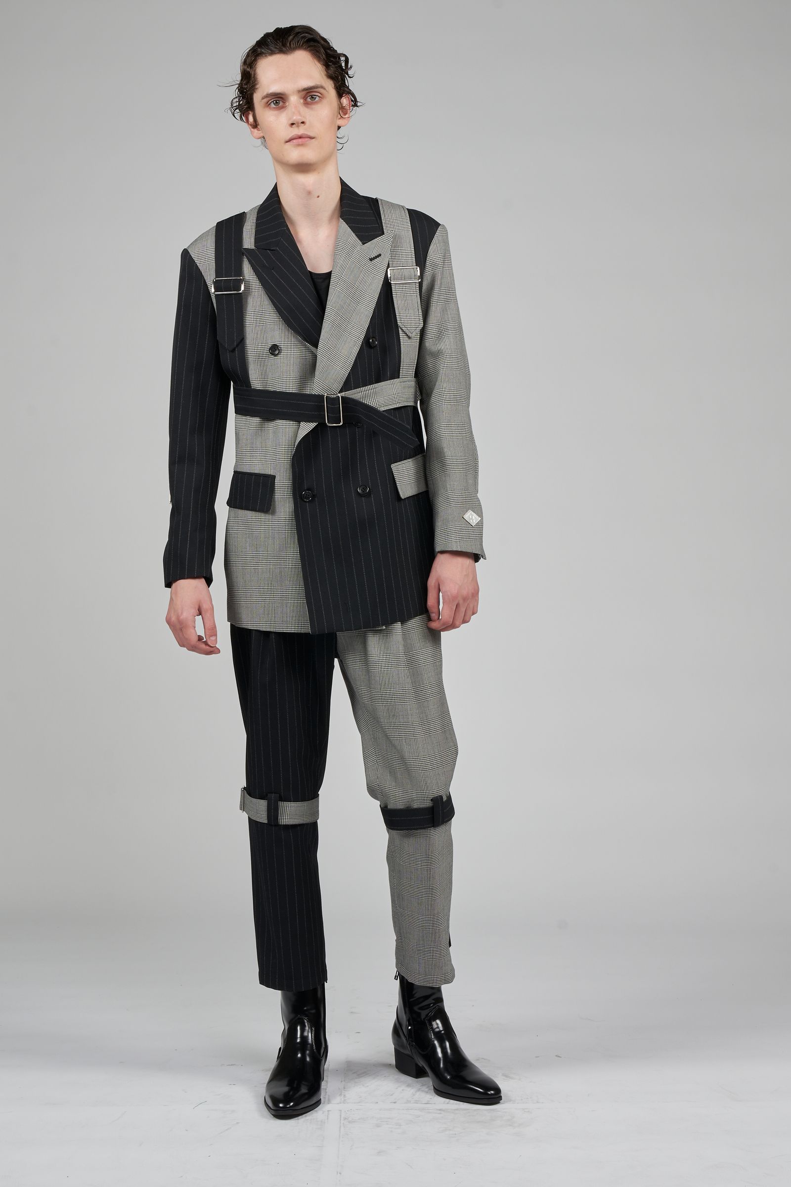 el conductorH - ミックスツイード ボンデージ ジャケット MIXED TWEED