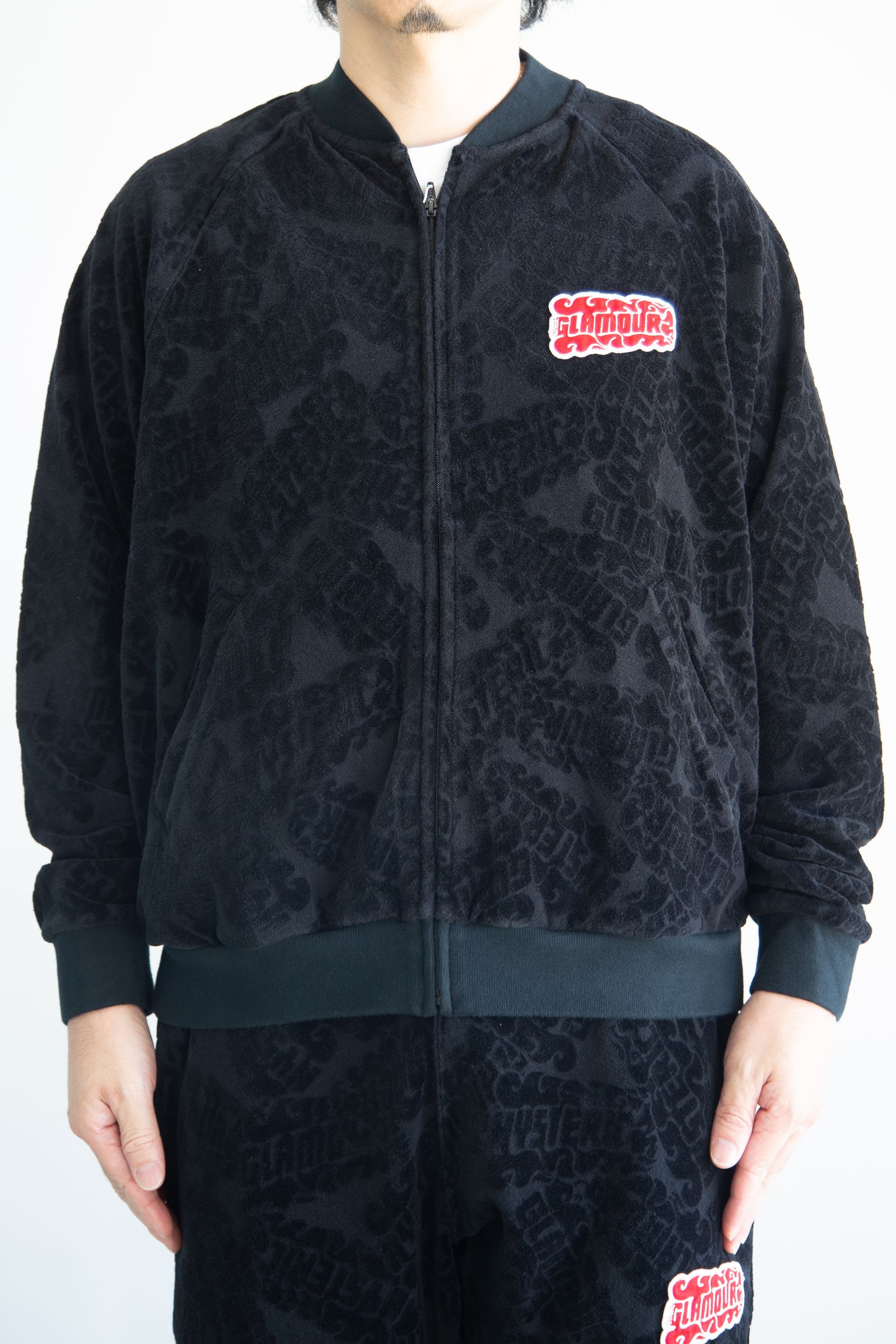 HYSTERIC GLAMOUR - FLAME LOGO柄ジャカード ジャンパー / ブラック